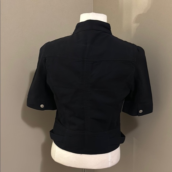 Doki Geki Crop Blazer Jacket Black Size Medium - Picture 3 of 4